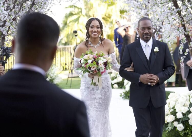 Eddie Murphy’s daughter weds fiancé in Beverly Hills